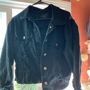 Black denim jacket
